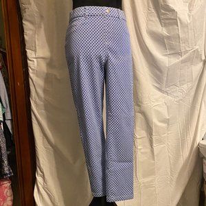 Royal blue Diamond print on Capri pants Rafaella